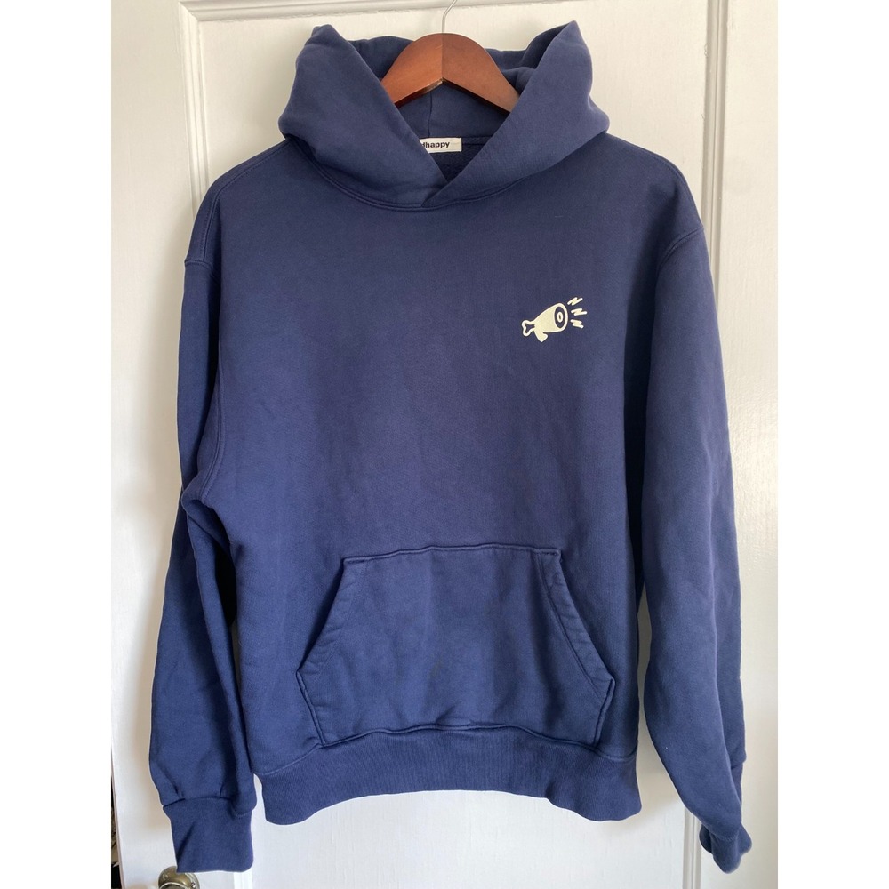 Madhappy Hoodie Mens S Navy Blue Megaphone Logo Infatuation Fleece Made In USA